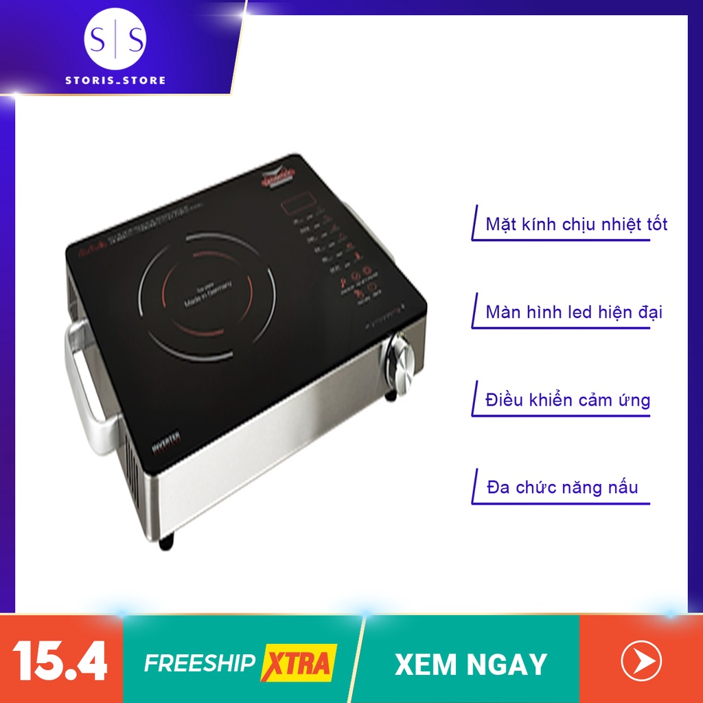 Bếp hồng ngoại cao cấp HA-669 mặt bếp cường lực xuất xứ tại Đức màn hình led điều khiển cảm ứng