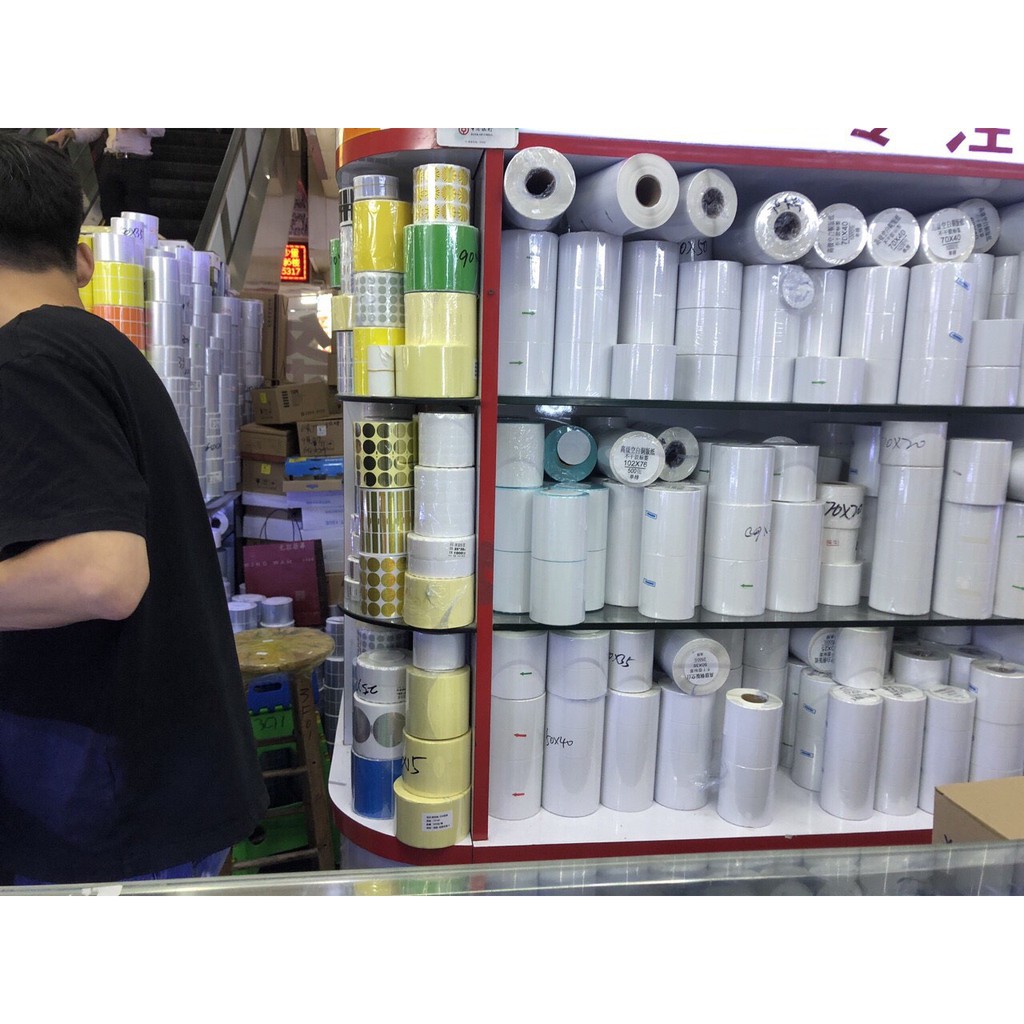 Giấy in tem trà sữa decal 50 x30