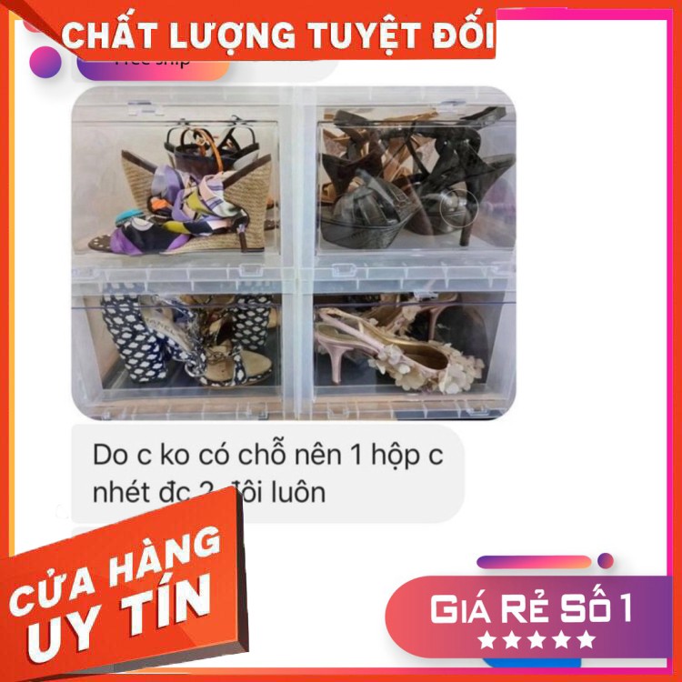 HỘP ĐỰNG GIÀY NẮP ghép  NHỰA ĐÚC VIÊT NHẬT CỨNG. MỖI HỘP CHỊU TỐI ĐA 10Kg. ĐỂ GIÀY BIG SIZE .BÁN THEO 1 HỘP