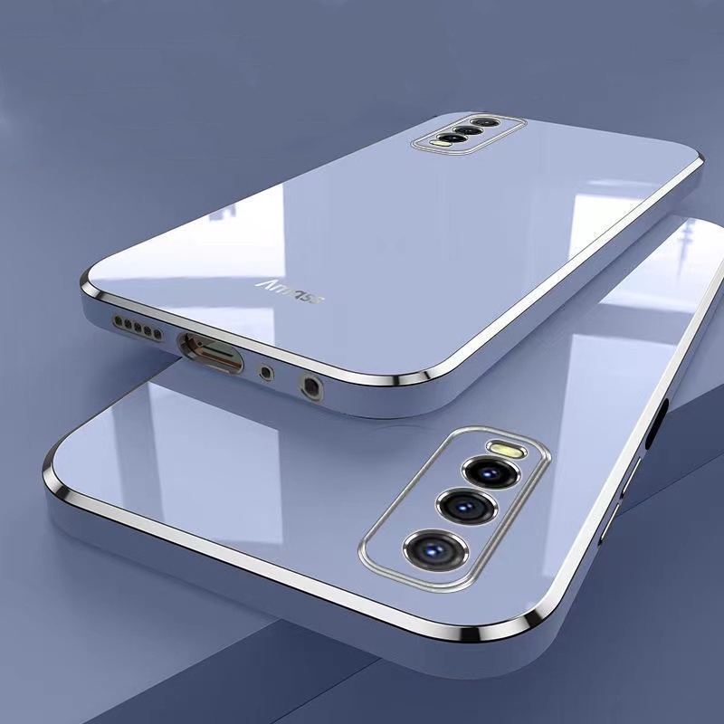 Ốp Điện Thoại Dẻo Mạ 6D Cho Vivo Y20 Y12s Y20i Y20s Y12A Y17 Y12 Y15 Y11 Y12i Y93 Y91C Y21s Y33s Y21A Y51 2020 Y50 Y30 V20 V21