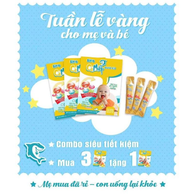 Baby shark sirô Cá Mập Giúp bé ăn ngon, hết táo bón,tăng đề kháng