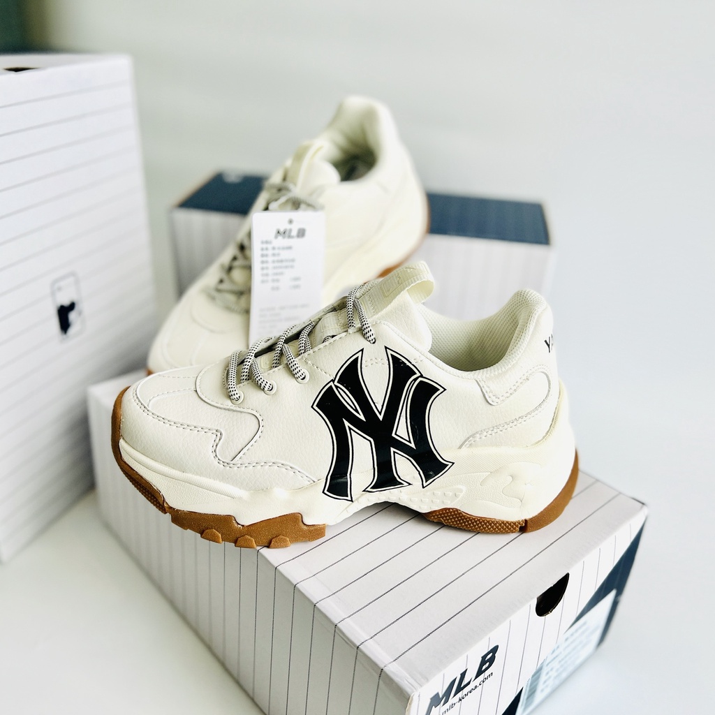 [New] Giày Sneaker MLB NY Chunky Đế Nâu Thể Thao Full Box Chính Hãng