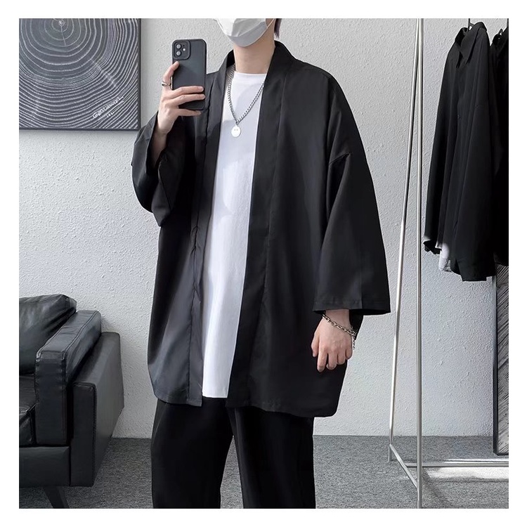 Áo Khoác Kimono Tay Lỡ Dáng Rộng Thời Trang Mùa Hè Cho Nam Và Nữ