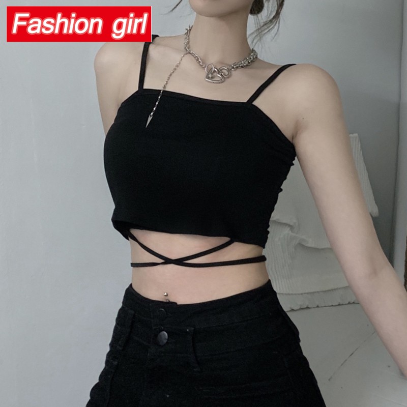 Áo Tank Top Hai Dây Dáng Ôm Thời Trang Quyến Rũ Cho Nữ