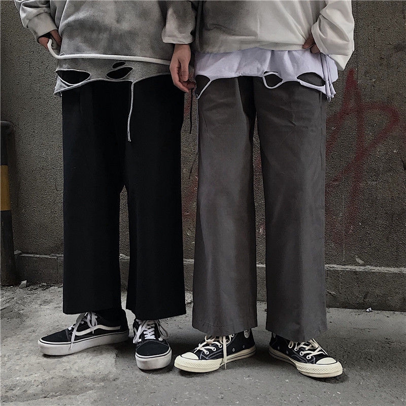 Quần dài ống đứng rộng màu trơn thời trang trẻ trung 22811