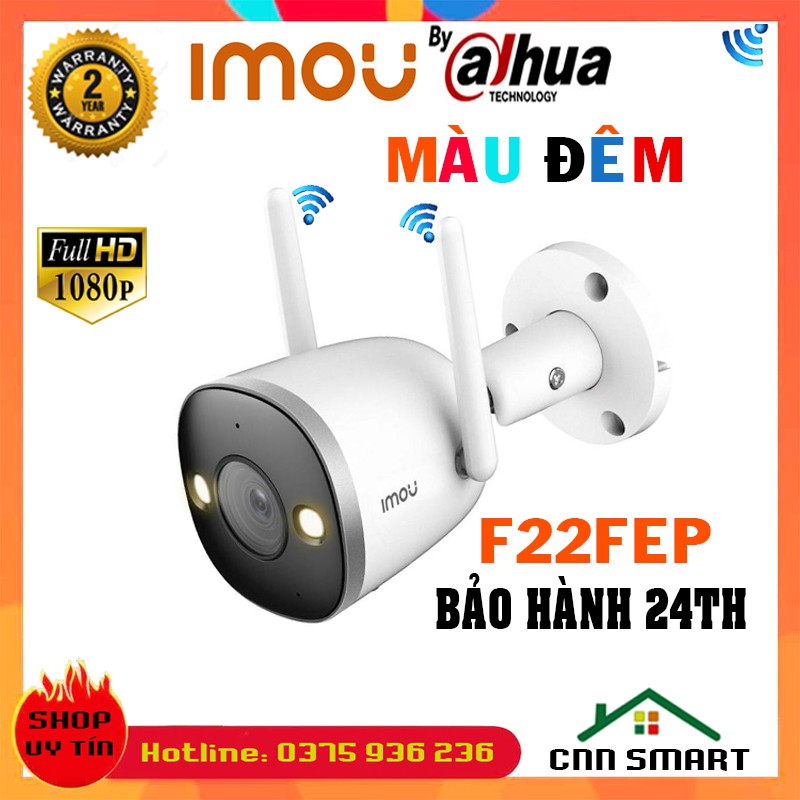 Camera IP 2M WiFi Ngoài Trời IMOU F22FEP Bullet 2C 1080P FullHD MÀU BAN ĐÊM [ G22P F22P F22FP F42FP C3WN C3W]-Chính hãng | WebRaoVat - webraovat.net.vn