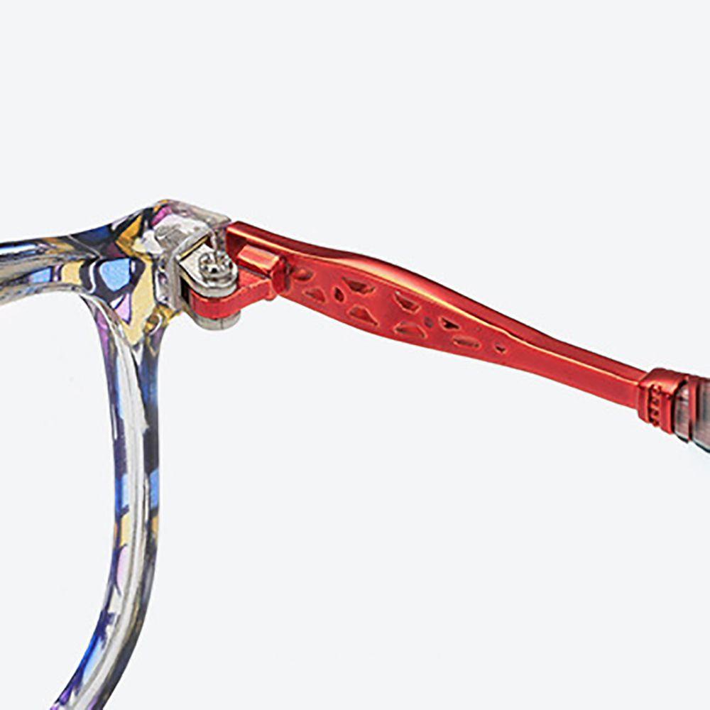 Mắt Kính Đọc Sách Bằng Nhựa Resin Chống Bức Xạ Ánh Sáng Xanh Thoải Mái In Họa Tiết Phong Cách Retro Cho Nữ