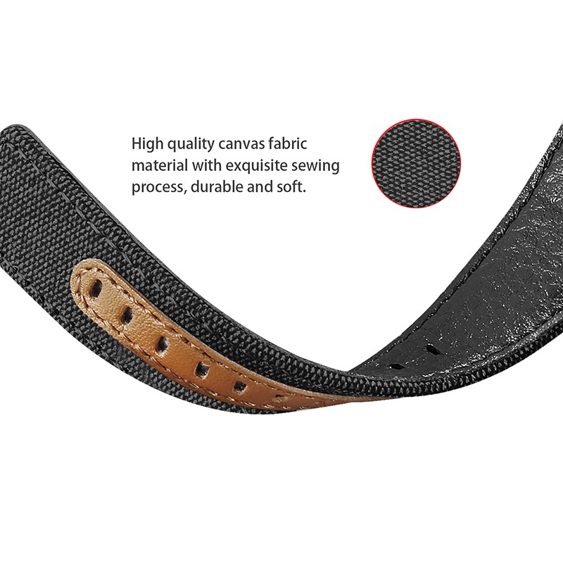 Dây Đeo Da Canvas 20mm / 22mm Cho Đồng Hồ Samsung Gear S3 S2 Sport Classic Huawei Gt 2 Samsung Galaxy Watch 42mm / 46mm