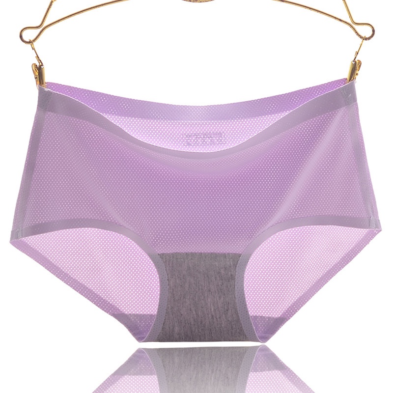 Quần Lót Lụa Mát Thoáng Khí Màu Sắc Đơn Giản Cho Nữ