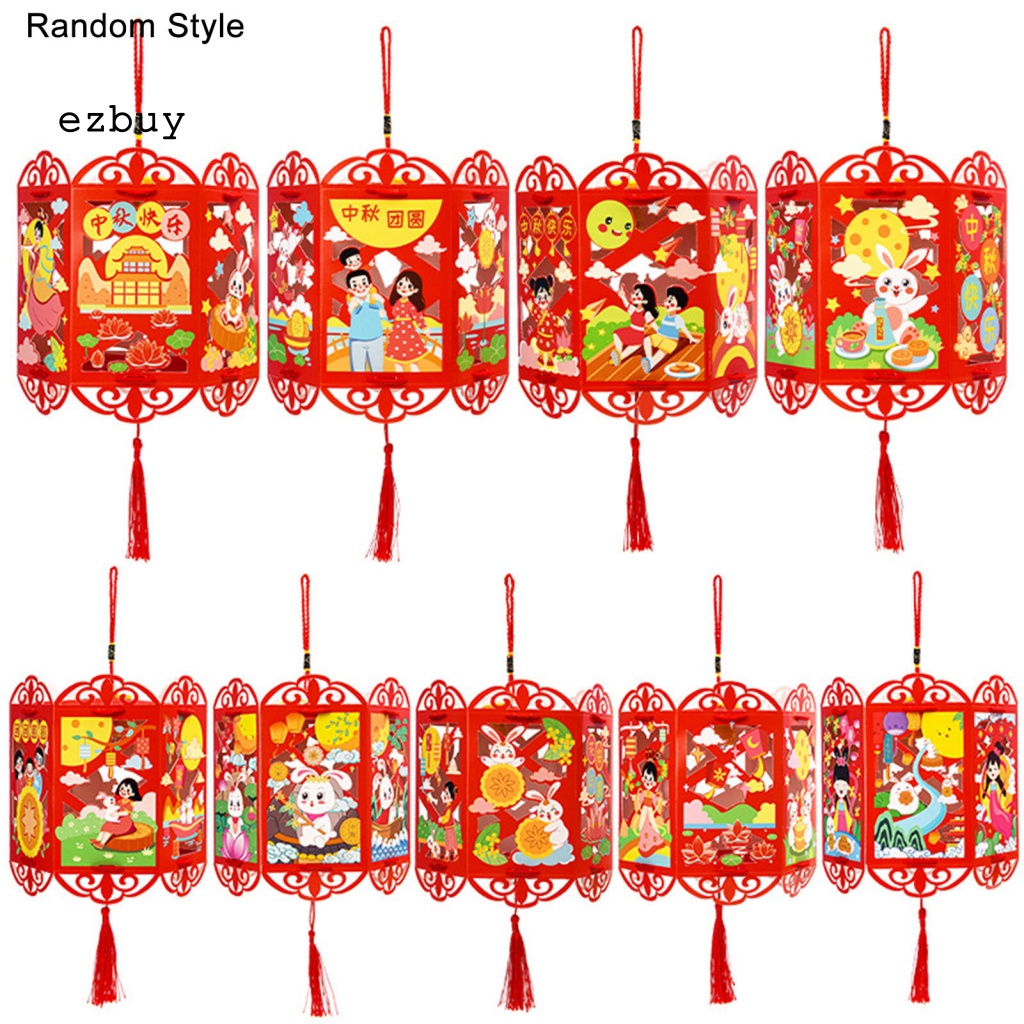 Lồng Đèn Vải Không Dệt Treo Trang Trí Lễ Hội Mùa Thu