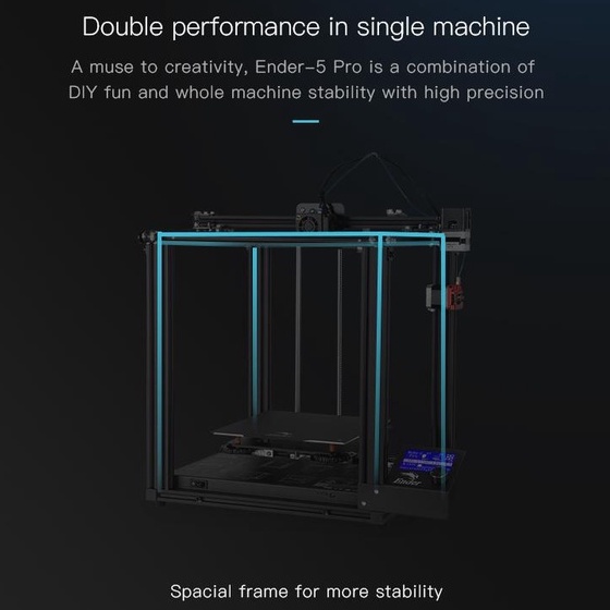 Máy in 3d Creality Ender 5 Pro khổ in 22*22*30cm
