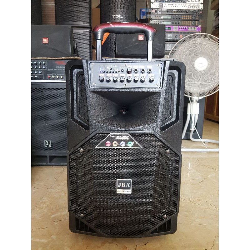 Loa kéo Karaoke Bluetooth JBA T6C: Bass 30, công suất lớn, có 2 Micro không dây đi kèm