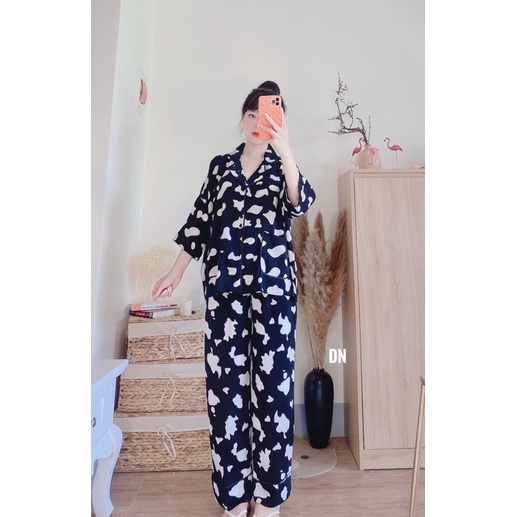  Big Size-Bộ Pijama Cao Cấp Cánh Dơi Cộc Dài | BigBuy360 - bigbuy360.vn