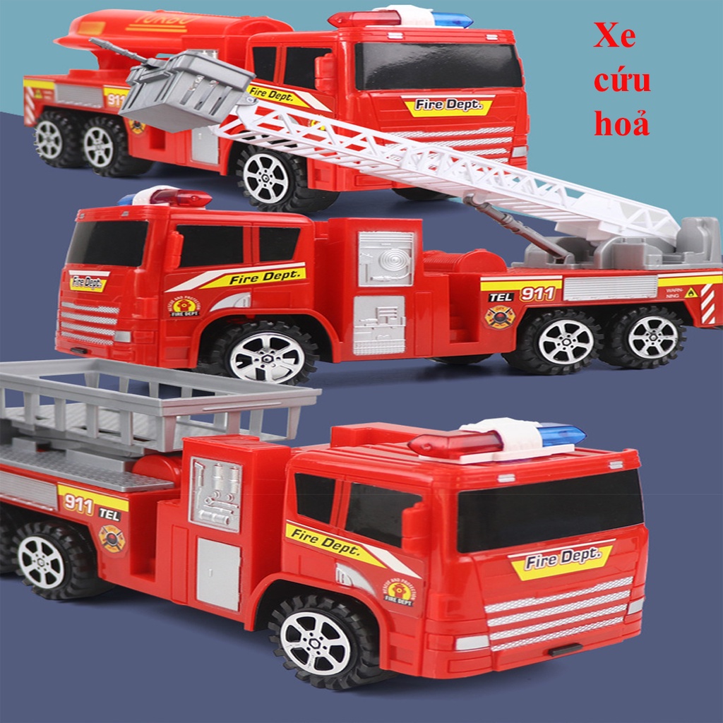 Mô hình xe đồ chơi xe cứu hỏa loại TO cho bé chất liệu nhựa an toàn, đẹp, bền, ô tô đồ chơi cho bé