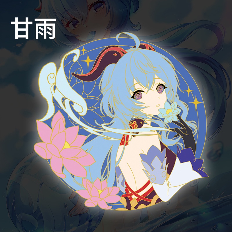 Ghim Cài Áo Kim Loại Hình Nhân Vật Anime Ganyu Keqing Xiao Hutao