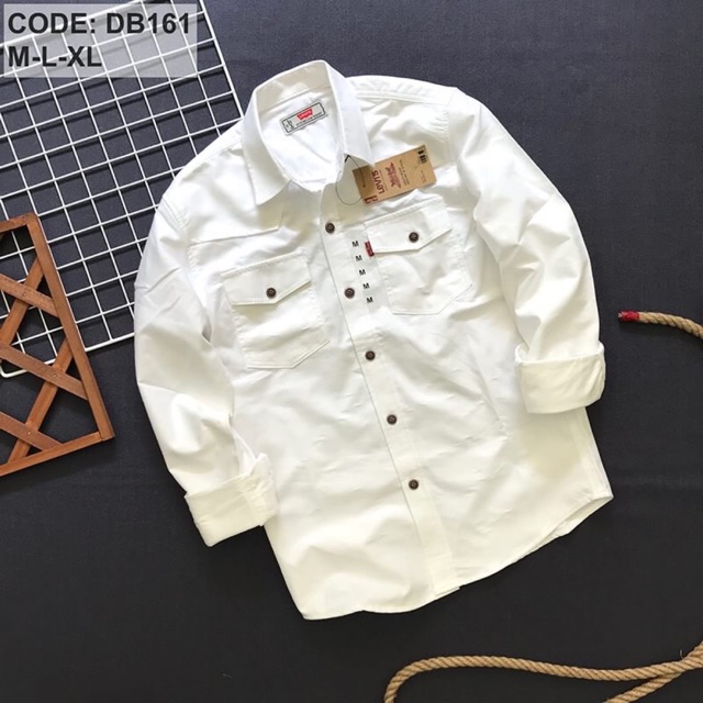 SƠ MI NAM LEVI’S TAY DÀI,2 TÚI