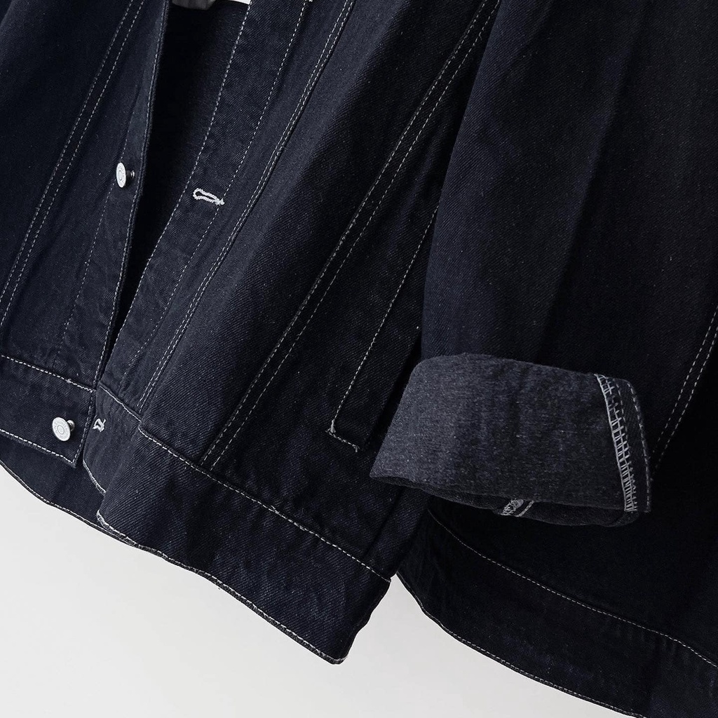 [sẵn] Áo Khoác Jean Tanazi Dài Tay Form Rộng Unisex Vải Kaki Dày (ảnh thật tại shop) Tanazi Closet