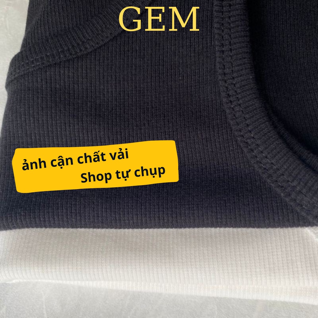 Áo Croptop tay phồng cổ tim nhún ngực Gem - Áo Croptop nữ tay phồng vải thun gân xin xắn Gem94 | BigBuy360 - bigbuy360.vn