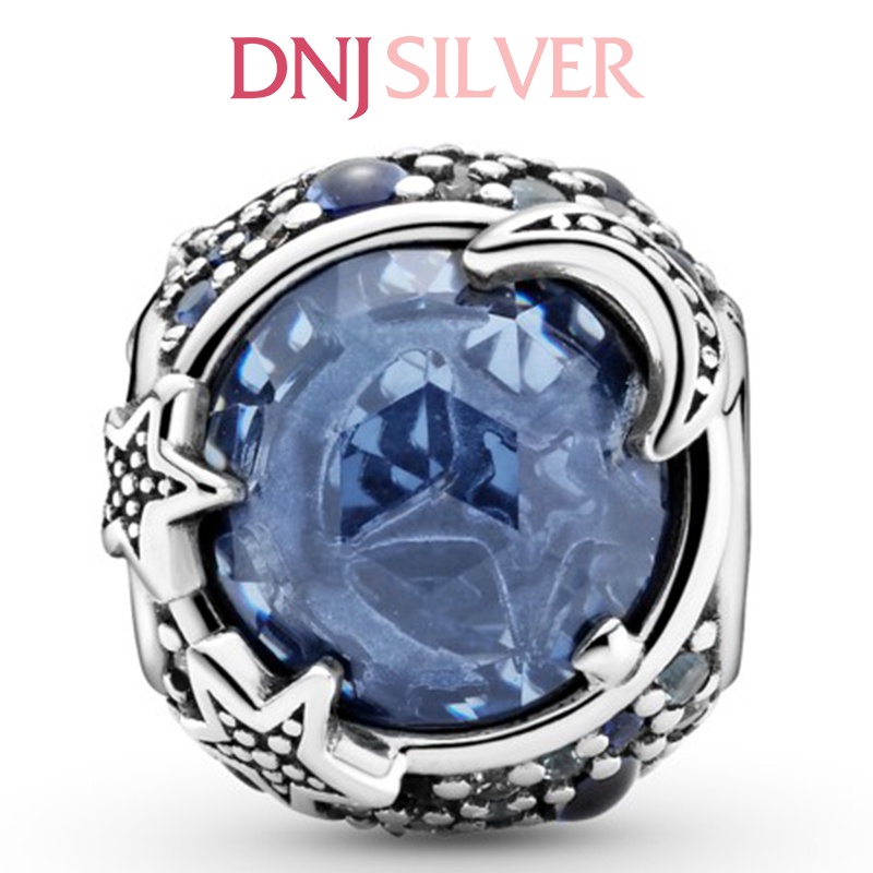 Charm bạc 925 cao cấp, hàng chuẩn bạc - Charm Celestial Blue Sparkling Stars thích hợp để mix vòng tay