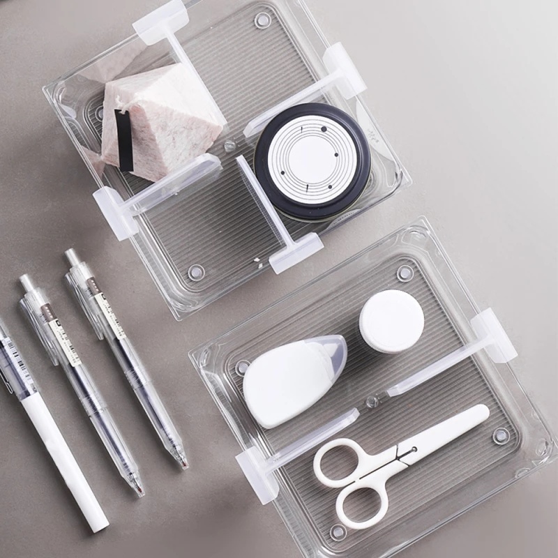 4 Cái Tủ Lạnh Vách Ngăn Bộ Phận Có Thể điều Chỉnh Nhà Bếp Miễn Phí Kết Hợp Loại Snap Bộ Tổ Chức Ngăn Cách