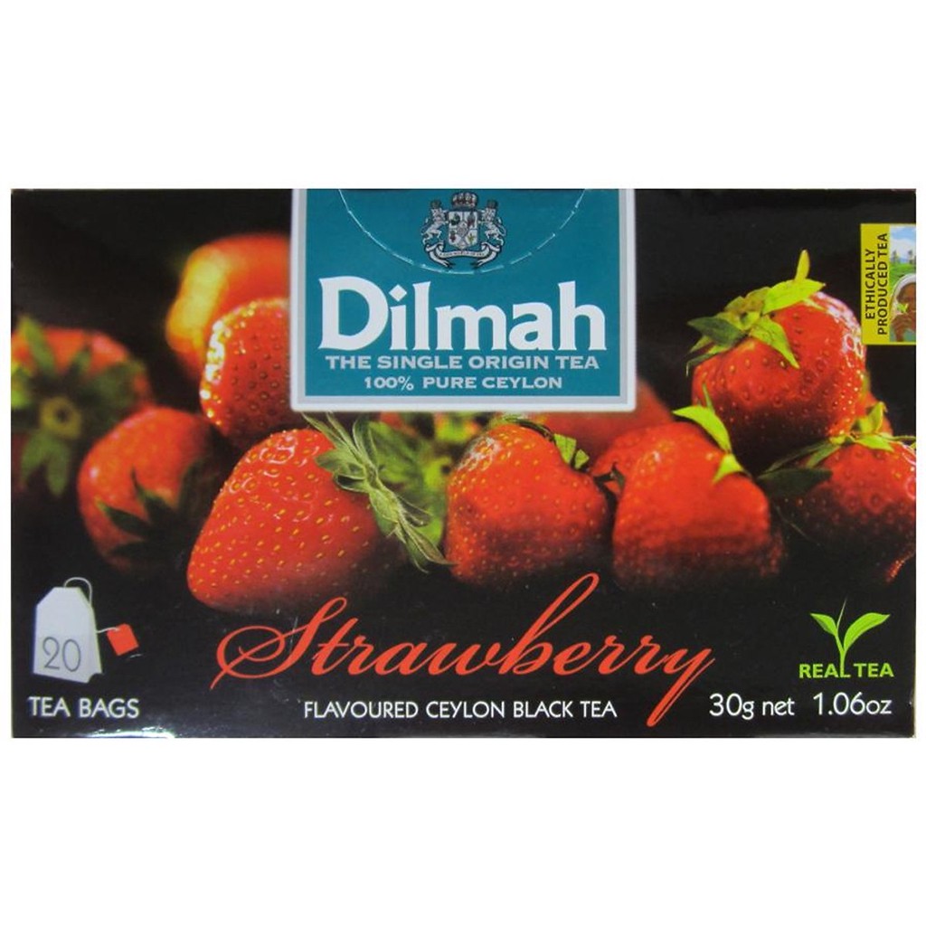 [CHÍNH HÃNG] Trà Dilmah Hương Dâu Hộp 30g (1,5 g x 20 gói túi lọc)