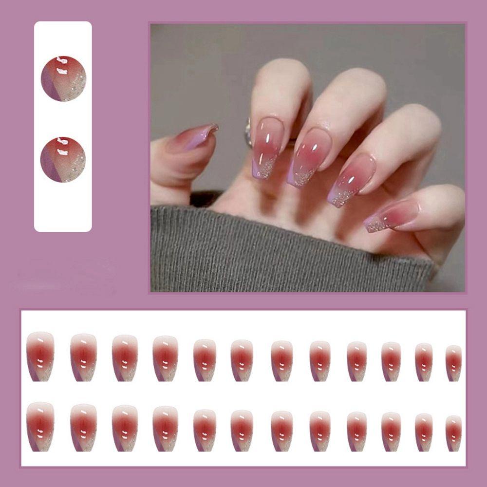 Hộp 24 Móng Tay Giả Che Phủ Toàn Diện Chất Lượng Cao