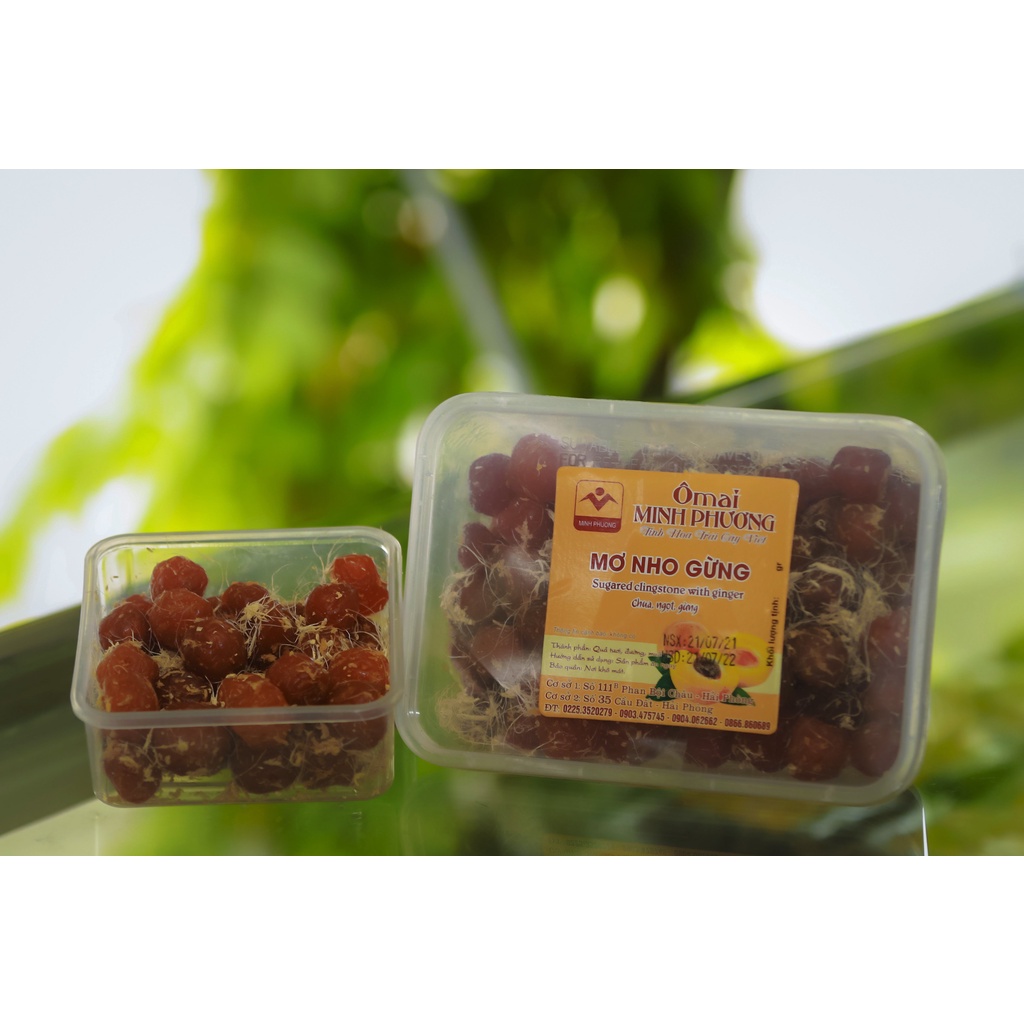 Mơ Nho Gừng Minh Phương - Ô Mai truyền thống since 1956 - 500gram đảm bảo an toàn vệ sinh thực phẩm