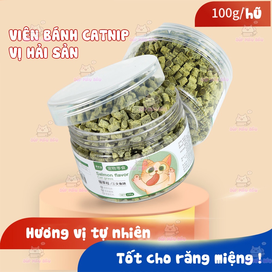 Viên bánh Catnip vị Gà và Hải sản Maoxing hũ 100gram