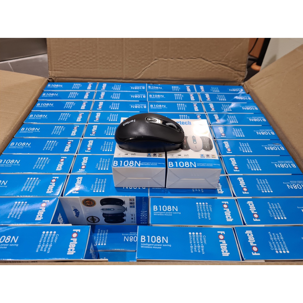 Chuột ví tính không dây Fortech B108N, sử dụng cho Máy tính, Laptop, Androi Tivi Box, Smart TV