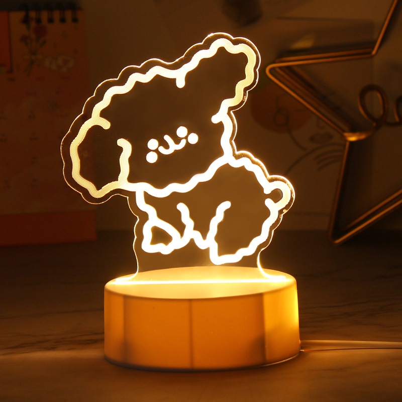 Đèn ngủ LED 3D trang trí , nhiều mẫu siêu xinh - đầu cắm USB - DN01