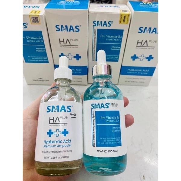 Serum Cấp Ẩm Phục Hồi Smas B5 120ml và HA 100ml