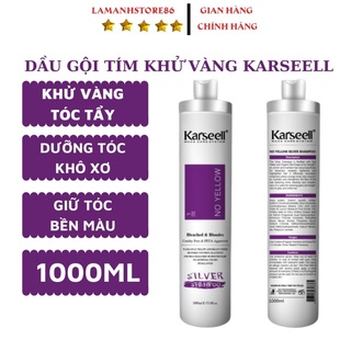 Dầu gội tím khử vàng Karseell (Giữ màu & Khử vàng cho tóc tẩy/ nhuộm) Hàng hiệu chính hãng