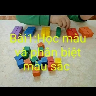 50 khối vuông màu cube cỡ to( 2.5x2.5cm)
