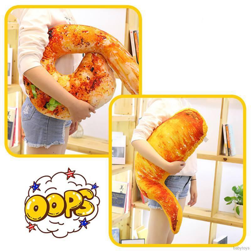 Gối Ôm Hình Đùi Gà / Cá Nhồi Bông Mềm Mại Cho Bé