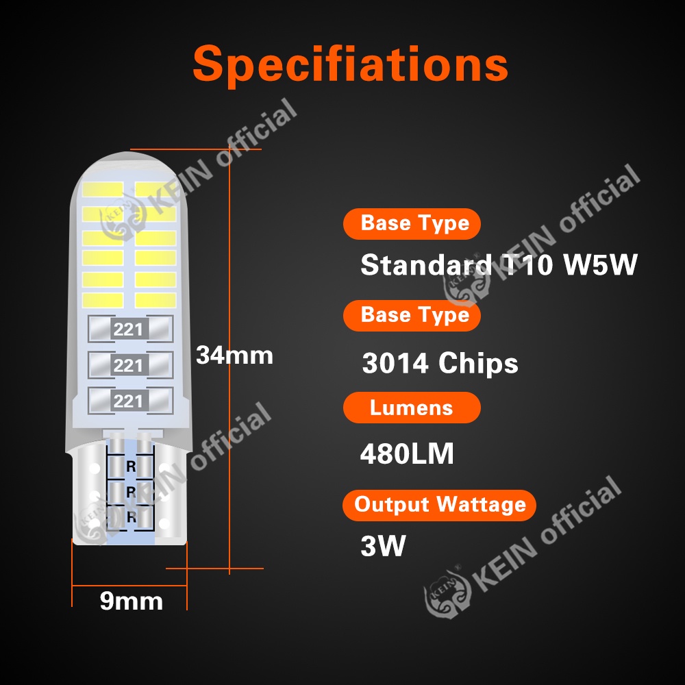 Đèn led T10 168 194 501 W5W T10 24smd 3014 Led W5W 12v chất lượng cao