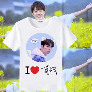 Áo thun in hình Tiêu Chiến cổ tròn cá tính dành cho fan hâm mộ