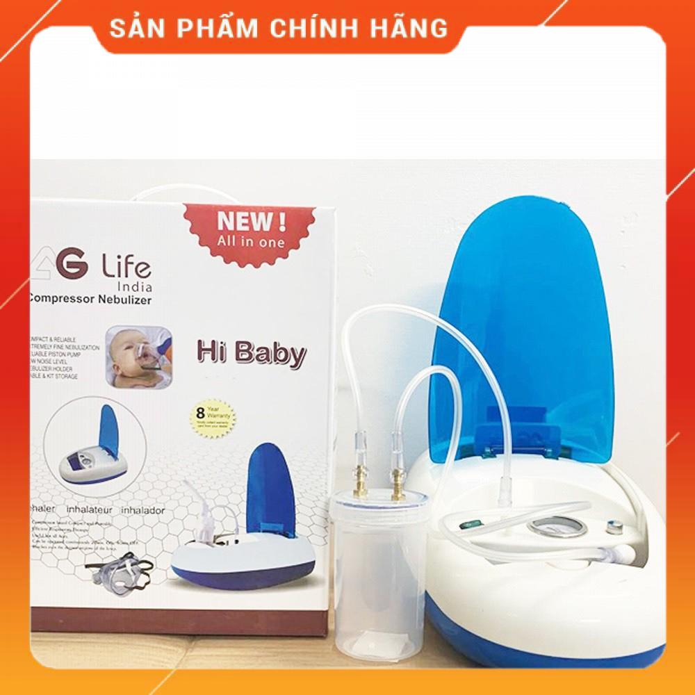 MÁY XÔNG VÀ HÚT MŨI HỌNG 2 TRONG 1 AG-LIFE Hi Baby thế hệ mới có đồng hồ áp suất