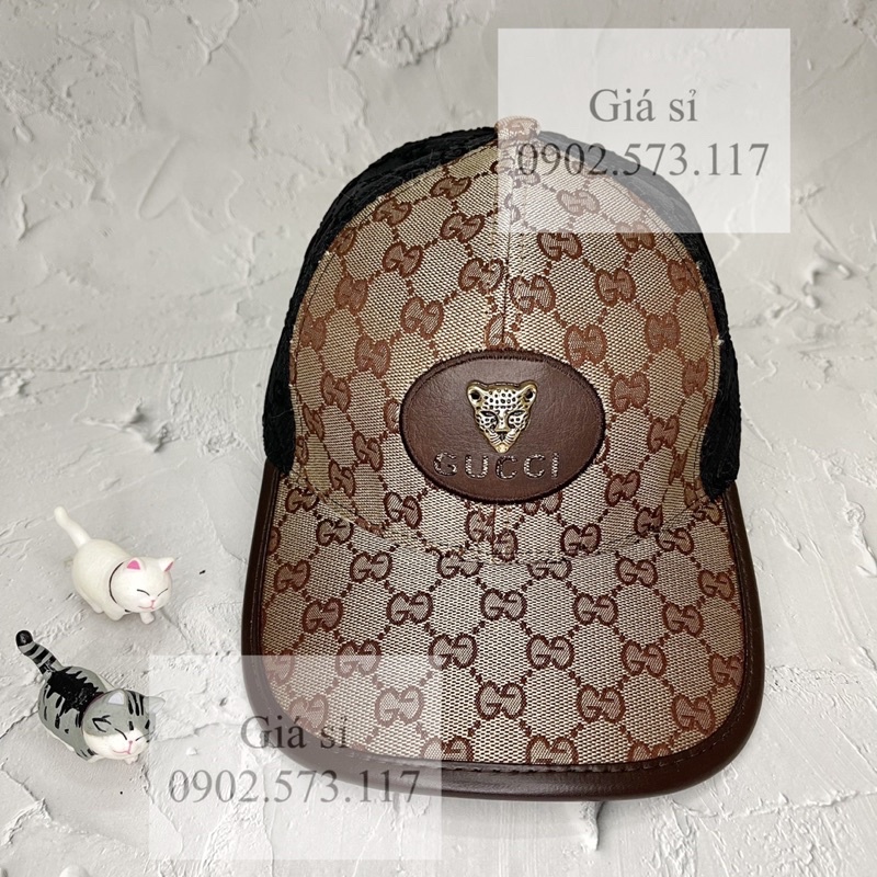 Nón kết lưỡi trai GG mạc báo sắt phối lưới voan xịn thời trang nam nữ full tags