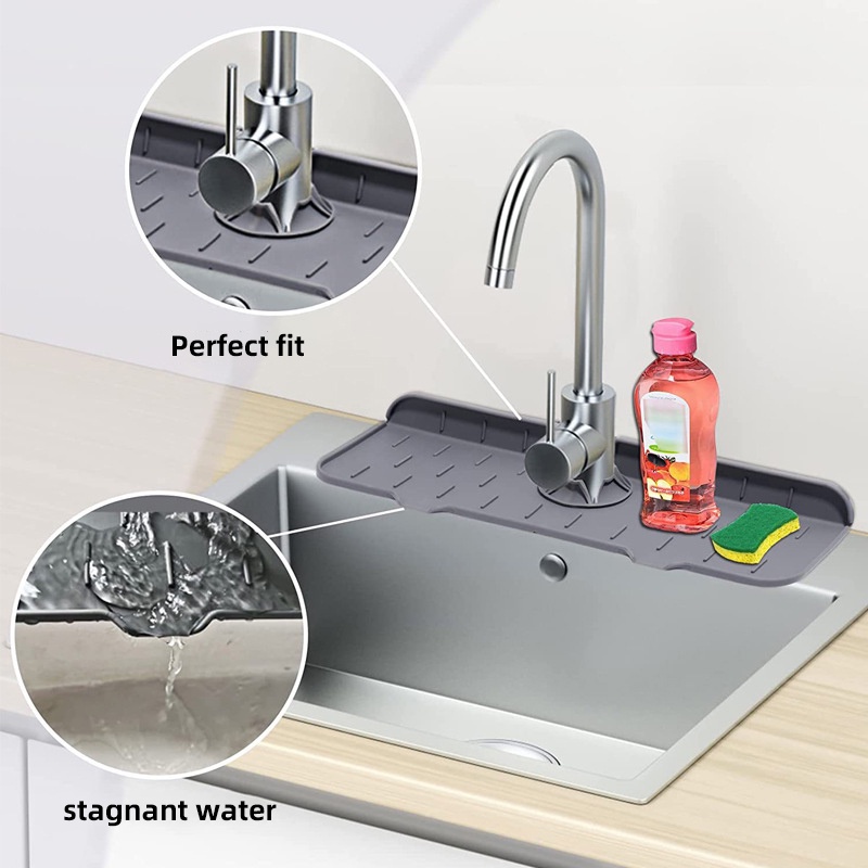 Thảm silicone JUJIAJIA phơi ráo vòi nước bồn rửa chén tiện dụng