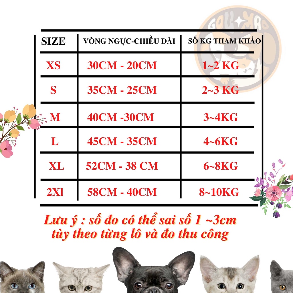 [Ảnh thật] ️ÁO VÁY GẤU SIÊU KUTE DÀNH CHO CHÓ MÈO - GOUMAO PET️