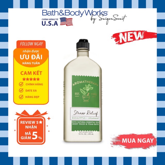 TẮM/ LOTION BATH & BODY WORKS AROMATHERAPY - STRESS RELIEF | BigBuy360 - bigbuy360.vn