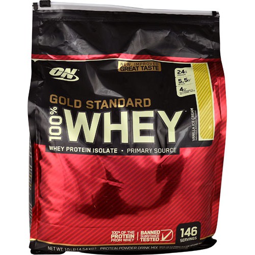 Sữa tăng cơ, Bột tăng cơ thể hình Whey Gold Standard 10Lbs  Optimum Nutrition