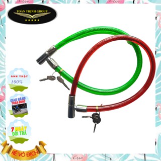 [Lẻ Giá Sỉ] Khóa Dây Cáp Chống Trộm Nhà Cửa, Xe Đạp, Xe Máy Bọc Nhựa - Đủ Kích Cỡ Nhỏ, Trung, Lớn - Khóa Vòng Chống Trộm