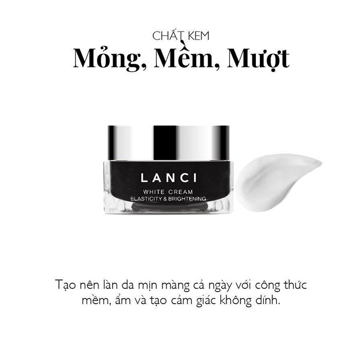 Kem Lanci Whitening Cream Hàn Quốc 50ml Zuka Beauty tăng cường độ ẩm giúp da căng mịn