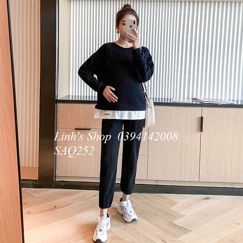 Set Quần Áo Bầu Bộ Bầu SAQ252