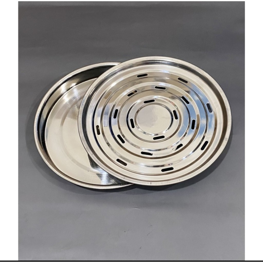 Khay úp ly tròn inox 24cm, 26cm cao cấp, tiện lợi