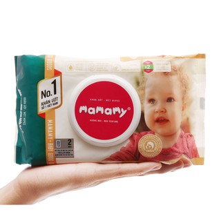 KHĂN ƯỚT MAMAMY 100 TỜ, 120 TỜ (KO MÙI)