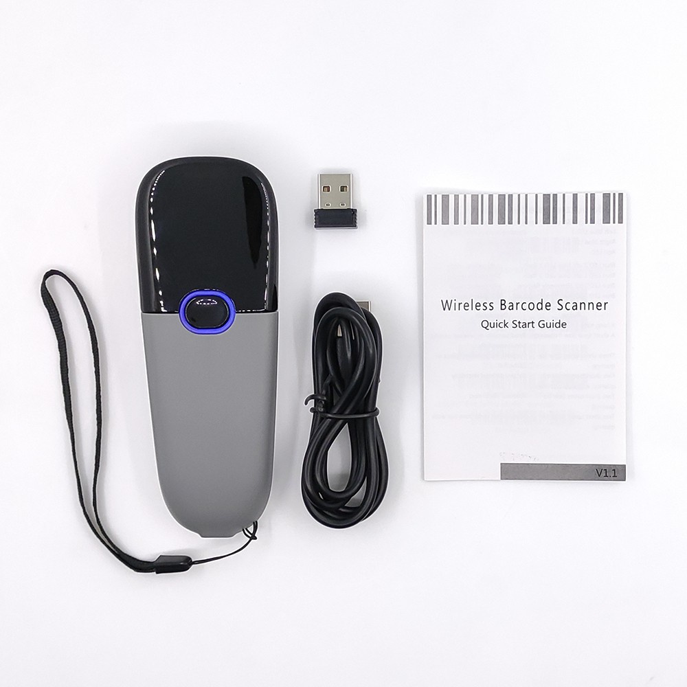 Máy quét mã vạch bỏ túi 1D Bluetooth 2.4G cho 1D Android IOS Windows