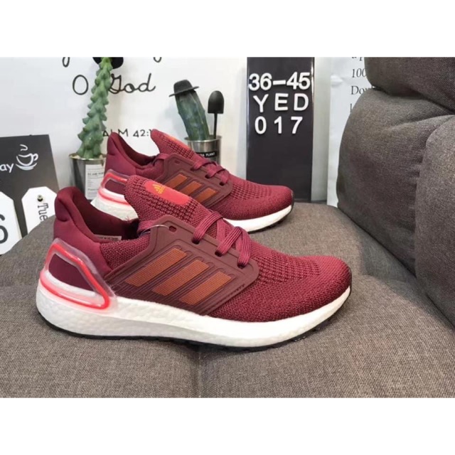 Giày Ultra Boost 6.0 mẫu mới 2020 đỏ mận dành cho nam và nữ cực hot !@! | : ) " % !