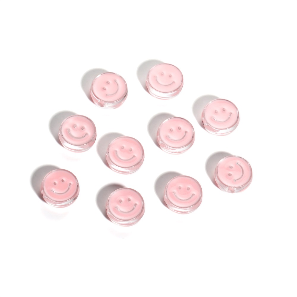 Túi 10 hạt nhựa St.kunkka hình mặt cười bằng acrylic